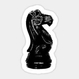 Chess knight design Sticker